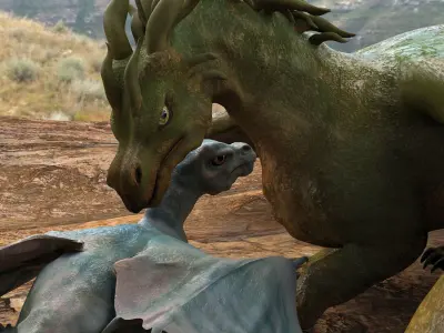 Tint Treasury for Celestial Dragonis Low-poly 3D model