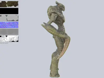 Bug creature Low-poly 3D model