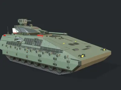 Armored Tank IFV Low-poly 3D model