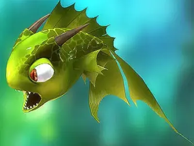 3DRT - Dragon Fish Low-poly 3D model