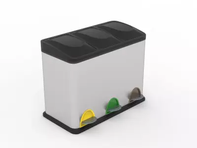 Dustbin Low-poly 3D model get