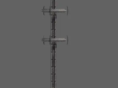 Space Station 4 Low Poly  Low-poly 3D model