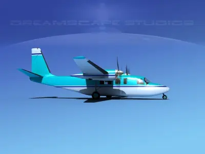 Rockwell Turbo Commander 690 V07 3D model