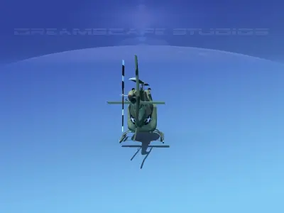 Bell OH-58B US Army 5 3D model