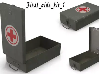 First aids kit 1 Low-poly 3D model