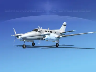 Beechcraft King Air C90 V14 3D model