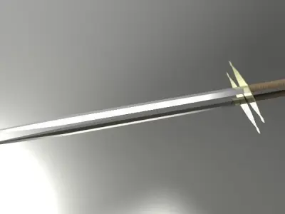 A sword model in AutoCAD Free 3D model