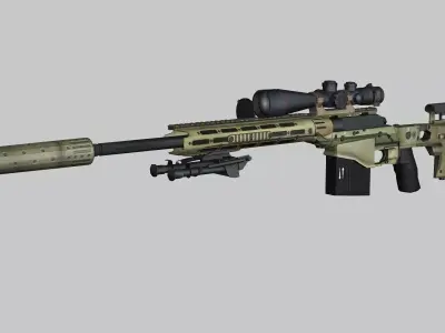 Sniper Denel 9NTW-20 Low-Poly 3D Model Low-poly 3D model purchase