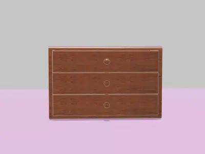 Wooden almirah or wooden shelf Free 3D model