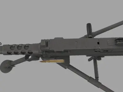 M2 Browning Low-poly 3D model