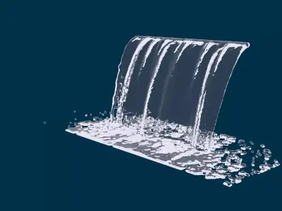 Realistic Water Fountain Animation 4 3D model