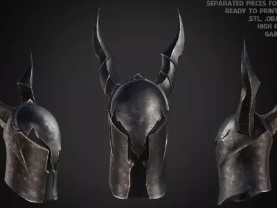 Dark Souls Black Knight Helmet for Cosplay 3D print model