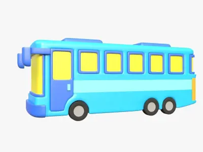 Bus 3D Illustration 3D model