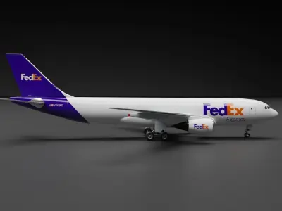 Airbus A300 FedEx Cargo Livery 3D model