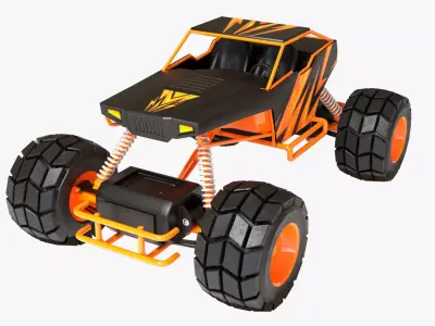 RC Car 3D Model Low Poly Low-poly 3D model