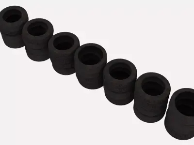 tires pile 1 3D model