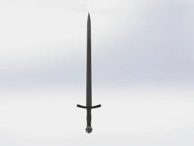 WG 7002 - 15th century sword Low-poly 3D model