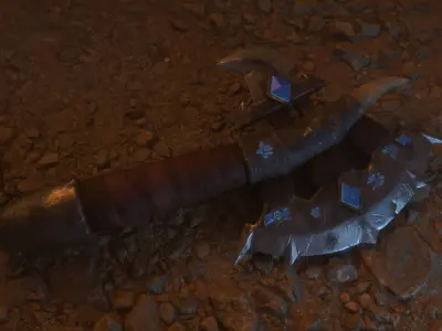  Stylized Axe GameReady Low-poly 3D model