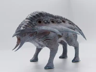 Behemoth Alien Creature Low-poly 3D model