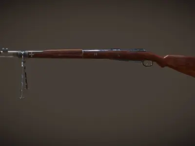 Gewehr wooden rifle 3D model