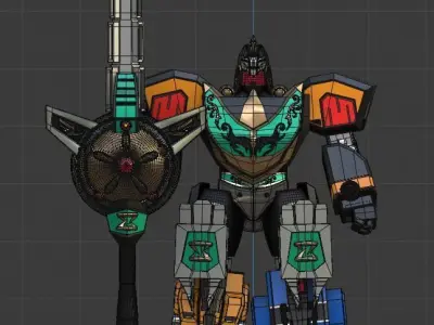 Dragonzord in Battle Mode - Power Ranger 3D model