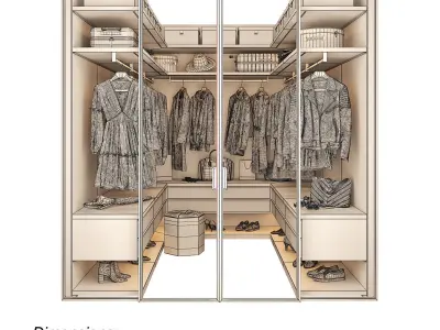 Walk-in Closet 98 part 3 3D model