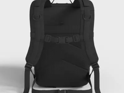 MILITARY TACTICAL BACKPACK Low-poly 3D model