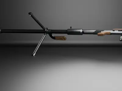 PTRD-41 Weapon model 3D Low-poly 3D model