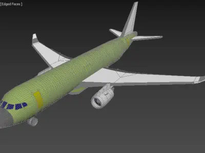 A320-200 boeing Low-poly 3D model