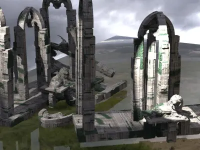 Narnian fortress ruins 3D model