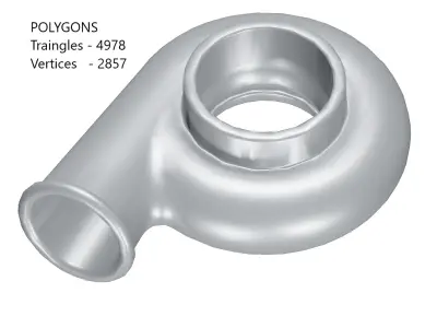 Games Compressor Housing Toy Low-poly 3D model