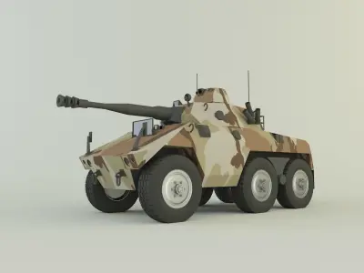EE-9 Cascavel military vehicle 3D model