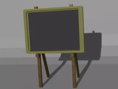 Black Board Free 3D model