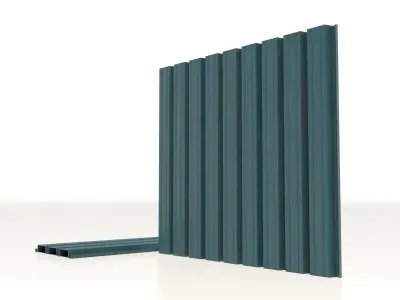 Corrugated galvanized sheets 6 low-poly Low-poly 3D model