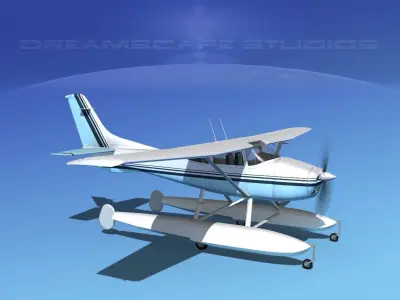Cessna 182 Skylane Seaplane V15 3D model