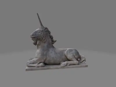 unicorn statue 3D model