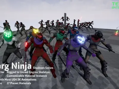 Cyborg Ninja - Shadows Series Low-poly 3D model