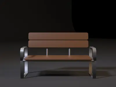 Bench park 3D model get