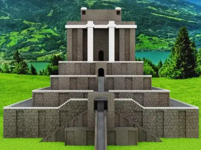 Ziggurat Low-poly 3D model