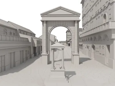 Ancient Rome Houses Pack 3D model