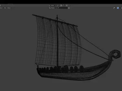  viking ship - Viking boat - blender 3D model