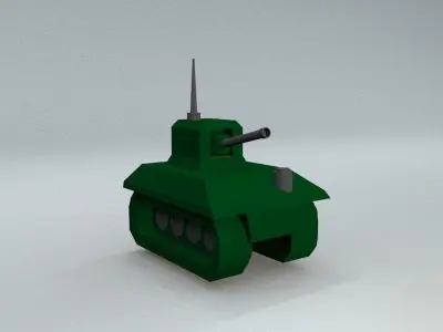 battle tanks Low-poly 3D model