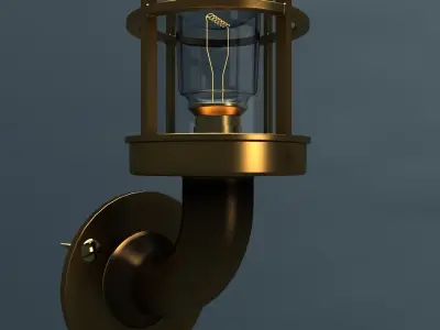 Old ship lamp dome 3D model