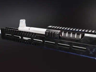 Rotor43 AK12 handguard Low-poly 3D model
