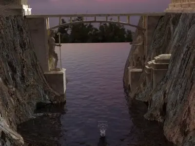 historic way Low-poly 3D model