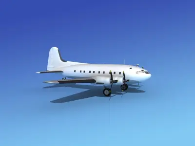 Boeing 307 Stratoliner Unmarked  3D model