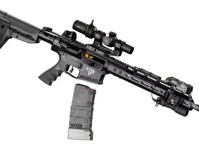 TTI V7 HARBINGER 308 RIFLE Low-poly 3D model