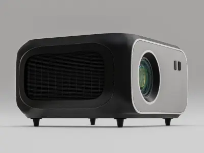 smart beam Projector or  Movie Projector Low-poly 3D model