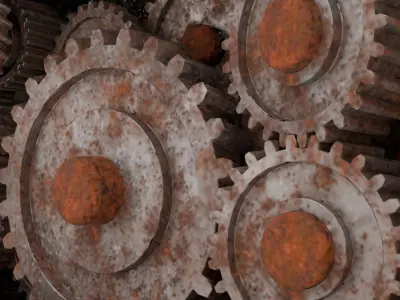 gear box Low-poly 3D model