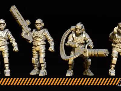 Droids 3D print model